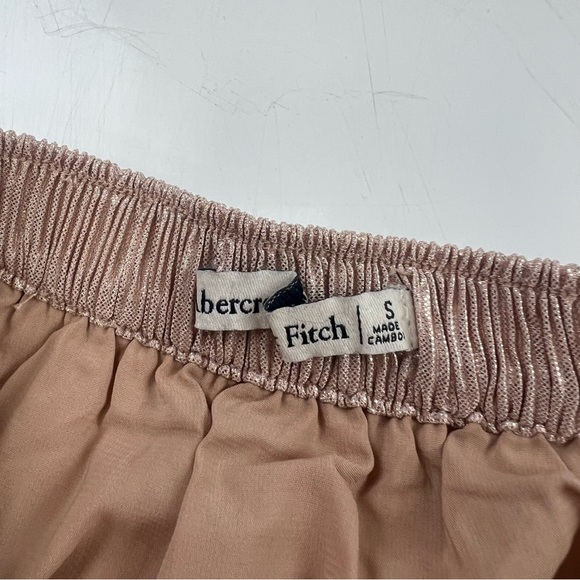 Abercrombie & Fitch women’s rose gold pleated midi skirt S L91-21 - Picture 6 of 6